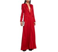 Cdkoke Donna Blazer Lungo con Un Solo Bottone Abito Cappotto per Il Matrimonio Partito