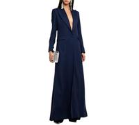 Cdkoke Donna Blazer Lungo con Un Solo Bottone Abito Cappotto per Il Matrimonio Partito
