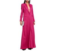Cdkoke Donna Blazer Lungo con Un Solo Bottone Abito Cappotto per Il Matrimonio Partito
