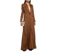 Cdkoke Donna Blazer Lungo con Un Solo Bottone Abito Cappotto per Il Matrimonio Partito