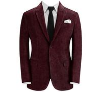 Cdkoke Uomo Blazer a Due Bottoni in Velluto a Coste dal Taglio Classico per Un Cappotto da Sposo