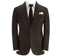 Cdkoke Uomo Blazer a Due Bottoni in Velluto a Coste dal Taglio Classico per Un Cappotto da Sposo