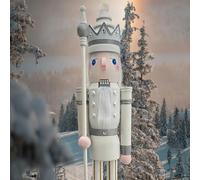 CDL XXL/6 piedi/180 cm/6ft/6 piede/180cm Vita dimensione grande/Gigante Bianco Glitter Di Natale In Legno schiaccianoci Re e Soldato Ornamento Regalo Bambola Vetrina/Casa Decorazione K30