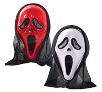 CDLIZW 2 PCS Maschera Ghostface per Halloween,Maschera Spaventosa di Halloween,Cosplay Ghost Mask,Scary Props Maskerade Accessori in Costume Adatti per Feste Horror