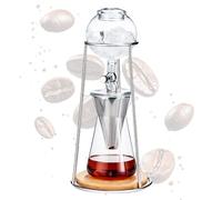 cdpdmai Brew Macchina da caffè, Acqua Drip Coffee Maker Riutilizzabile Vetro Filtro, Cold Drip Coffee per Uso Domestico Flusso d'Acqua Regolabile Caraffa in Vetro Borosilicato