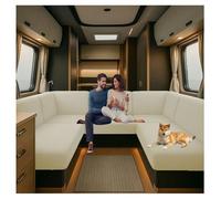 CDPTD Carovana Copricuscino Per Divano, Jacquard Copricuscino Divano Per Roulotte Con 2 Cinghie per divano e roulotte, altamente elasticizzati, per camper e camper (white1,W 155-185 cm, D 85-105 cm)
