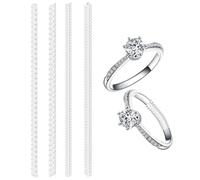 CDRPD 4 Pezzi Riduttore Anello Dito,Ferma Anello Silicone,4 Taglie Regolatore Dimensione Anello,Invisibili Stringi Anello Molla Regolatori,Ring Size Adjuster,per Anelli Allentati(Trasparente)