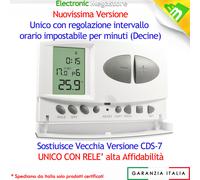 CDS-7 CRONOTERMOSTATO DIGITALE DIECI PROGRAMMI PREIMPOSTATI E DIECI DEFINITI DA