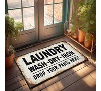 CDSS Summer Welcome Mat Laundry Today: No Naked Tomorrow! Zerbino decorativo per esterni (65 x 90 cm)