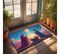CDSS Sweet Home Mat - Zerbino con tre uomini saggi che adorano la stella di Betlemme, zerbino per porta d'ingresso, per esterni e interni (50 x 80 cm)