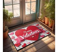 CDSS Tappeto divertente per porta d'ingresso, San Valentino, celebrazione dell'amore, zerbino invernale per esterni, cucina, stile fattoria (40 x 60 cm)