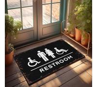 CDSS Zerbino per ingresso esterno, casa, divertente accessibilità e inclusione nei servizi igienici, zerbino divertente decorazione per ufficio, fattoria, cucina (65 x 90 cm)