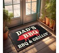 CDSS Zerbino per scarpe by door bbq Attenzione: griglia fiammeggiante avanti! Zerbino per piscina roba divertente per esterni (50 x 80 cm)