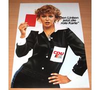 CDU Manifesti Elettorali Poster 70er Anni " Rossi Mappa " IN din A 1 Pubblicità