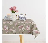 CDV Casa di Venere Tovaglia Antimacchia Impermeabile Rettangolare, Rotonda e Quadrata, Copritavolo Idrorepellente con Stampa Digitale per Cucina e Sala da Pranzo (Magnolia, 140 x 240 cm)