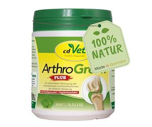 cdVet Natural Products ArthroGreen plus 330 g - optimally supports the musculoskeletal system and joints in acute phases - nutrition-related support - for the strength of bones and cartilage -