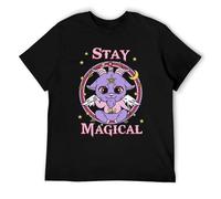 CDWTA RTRTRwtuW Cupcake-Cult-Stay-Magical-Cute-Goat-Baphomet-Punk-Goth-Horns-Shirt-T-STYMGIC-B