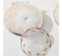 CDXHOME Copri-candela antipolvere | 100 pezzi in carta kraft traslucida floreale per candele o decorazioni per candele profumate | Accessori di protezione per topper per candela (8,5 cm