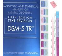 CDXHOME Linguette per indice aggiornate per DSM-5-TR 2022, 94 schede DSM-V-TR stampate, 100 schede in totale, con guida all'allineamento e scheda descrizione dei disturbi, laminate, facili da