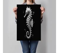 CDXNORA Quadro Su Tela Animali Cavalluccio Marino Verticale, Fumetto Minimalismo Camera da letto Quadri soggiorno Parete Stampa su tela Canvas Decorazione Murale muro Arredo Salone 40x60 cm