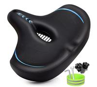 CDYWD Extra larga Sella Bici Comoda Uomo e Donna, Imbottitura Morbido, Con Schienale, Antiprostata, Traspirante, Ergonomica Sedile Bici, Sellino Bici per Biciclette da MTB, City Bike, Ebike, Cyclette