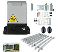 CDZHLTG Automazione Apricancello Scorrevole Kit 750W Elettrico Cancello Apriporta con 2 Telecomando Sensore a Infrarossi e Rack 4m, Motore per Porte Scorrevoli Portata Fino a 2000 KG