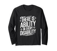 c'è abilità in Ogni disabilità Inspirational Maglia a Manica