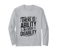c'è abilità in Ogni disabilità Inspirational Maglia a Manica
