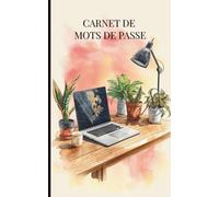 Ce carnet de Mots de passe au style aquarelle et féminin vous permet de noter vos identifiants,courriels,indices et notes personnelles pour retrouver ... Format pratique 5x8 à garder près de soi.