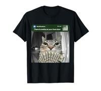 Cè Movimento alla Porta di casa Divertente Gatto Movimento Meme Maglietta