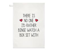 C'È No One I'D Rather Binge Orologio A Scatola Set Strofinaccio Valentines