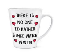 C'È No One I'D Rather Binge Orologio TV 341ml Latte Tazza Valentines Moglie