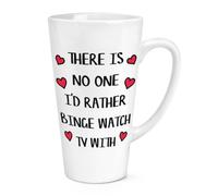 C'È No One I'D Rather Binge Orologio TV 483ml Grande Latte Tazza Valentines