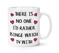 C'È No One I'D Rather Binge Orologio TV Con 284ml Tazza Valentines Moglie Love