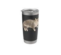 C'è qualcosa nel gatto. Bicchiere termico in acciaio inox doppia parete