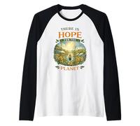 c'è Speranza per Il Pianeta Solarpunk Earth Day Green Life Maglia con Maniche Raglan