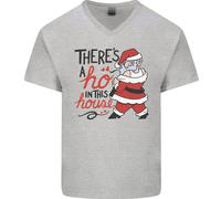 C'è Un Ho In Questa Casa Divertente Maglietta In Cotone A V Per Uomini Di Natale