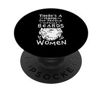 C'è un nome per le persone senza barbe Donne Divertimento PopSockets PopGrip Adesivo