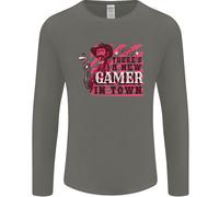 C'è Un Nuovo Gamer In Città Maglietta A Maniche Lunghe Uomo