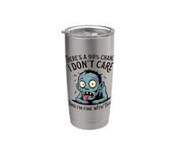 C'è una probabilità del 99% che non mi interessa divertente zombie sarcastico Bicchiere termico in acciaio inox doppia parete