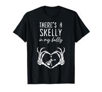 c'è Una Skelly nella Mia Pancia Halloween Gravidanza Spooky Mamma Maglietta