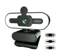 ceabulila Webcam 4K per PC, FOV regolabile, zoom, controllo software e copertura della privacy, microfono integrato, USB Plug & Play, per zoom/team/Google Meet,conferenze e videochiamate