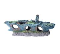 CeaBulo Acquari Paesaggio Resina Naufragio Figurine Fishtanks Underwater Safe Statue Decoration Fish Hideouts Shelter House Fishtanks Decors