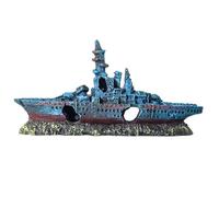 CeaBulo Acquari Paesaggio Resina Naufragio Figurine Fishtanks Underwater Safe Statue Decoration Fish Hideouts Shelter House Fishtanks Decors