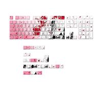 CeaBulo Keycaps traslucidi con stampa laterale 136Keys Set di keycap retroilluminati ergonomici per tastiera meccanica dattilografi giocatori