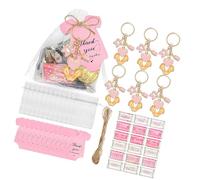 CeaBulo Set di 6/20 portachiavi con ciondolo a forma di piedini di bambino, include etichetta per appendere la borsa con coulisse per baby shower, forniture per feste di nozze
