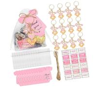CeaBulo Set di 6/20 portachiavi con ciondolo a forma di piedini di bambino, include etichetta per appendere la borsa con coulisse per baby shower, forniture per feste di nozze