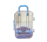 CeaBulo Valigia Forma Rossetto Borsa Donna Piccola Carta Deposito Bagagli Scatola di Immagazzinaggio Bambole Accessori Miniatura Trolley Caso Viaggio Valigia, Blu, S
