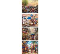 Ceaco - 4 in 1 Multipack - Thomas Kinkade - Disney - Mickey & Minnie - (4) 500 Piece Jigsaw Puzzles