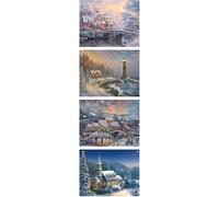 Ceaco - 4 in 1 Multipack - Thomas Kinkade - Vacanze - (4) Puzzle da 500 pezzi